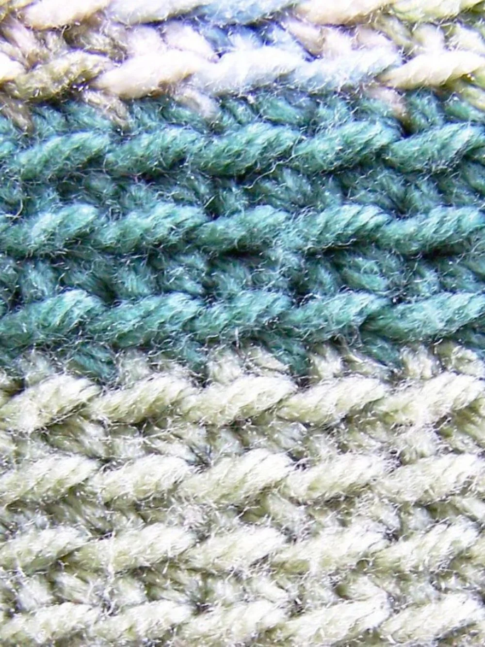 Earth Tone Striped Crochet Afghan with Fringe (41x77